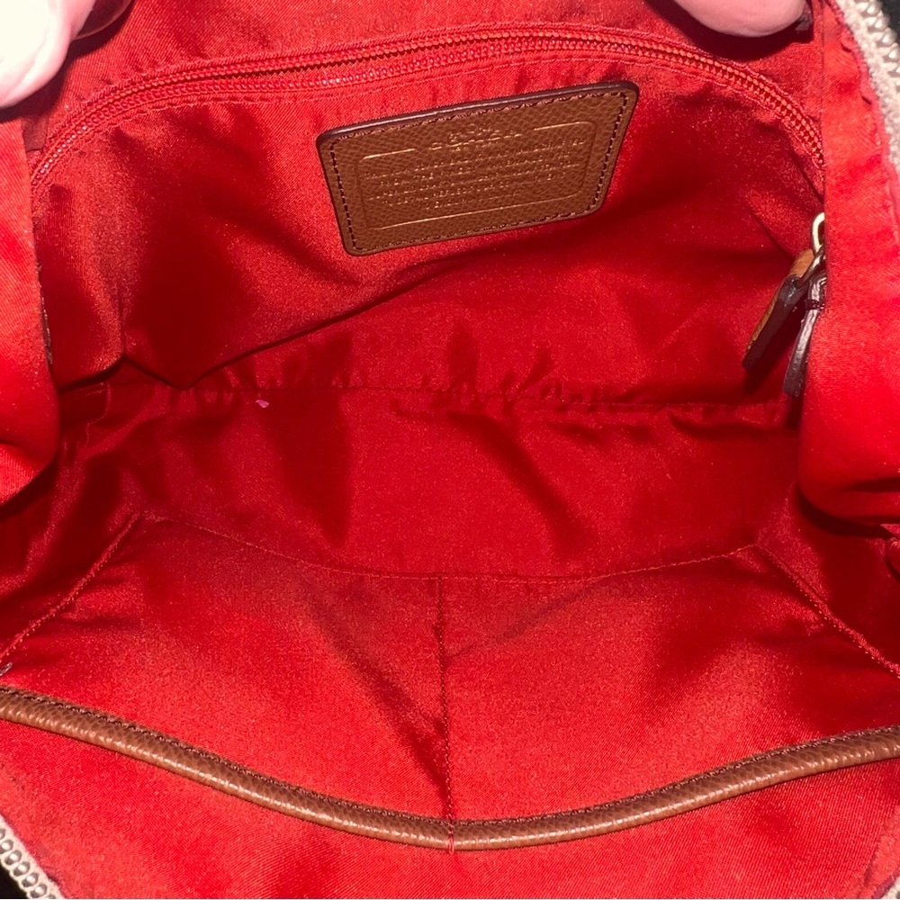 EUC Coach Sawyer Stone Crossbody Bag Taupe Brown Leather Adjustable Strap - Picture 9 of 14